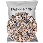Гравий кварцевый 25 кг (17л) 4-7 мм мытый